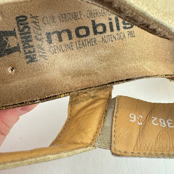 Mephisto Agave Metallic Mobils Nubuck Leather Hook & Loop Sandals Sz 36 (6) - Picture 12 of 12